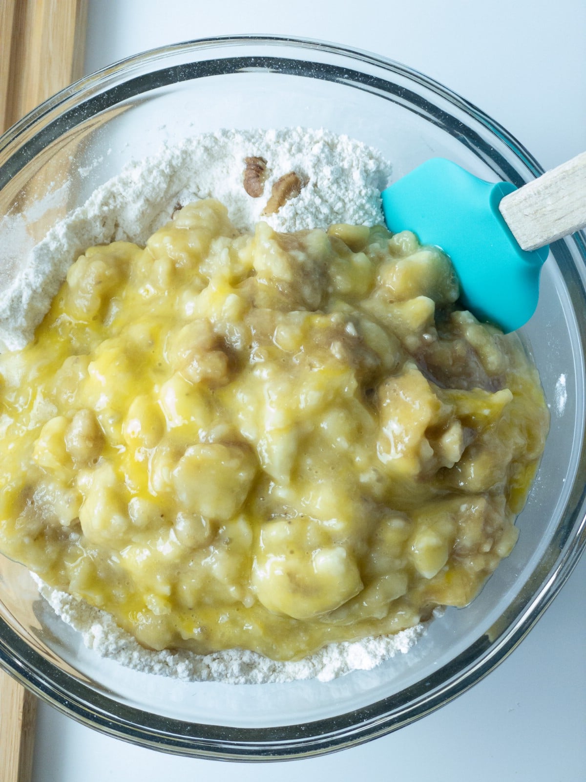 Mashed bananas with flour