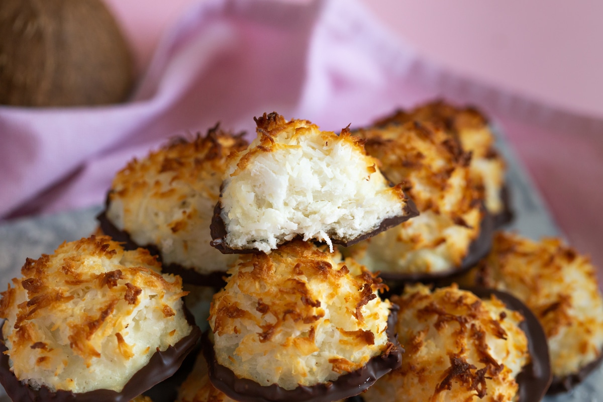 Stack of coconut macaroons