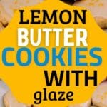 Lemon cookies collage
