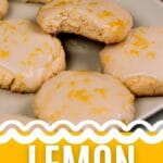 Lemon cookies on plate