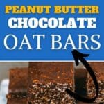 Peanut butter oatmeal bars collage