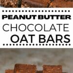 Peanut butter oatmeal bars collage