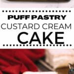 Puff pastry cake collage