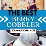 Berry cobbler collage