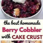 Berry cobbler collage