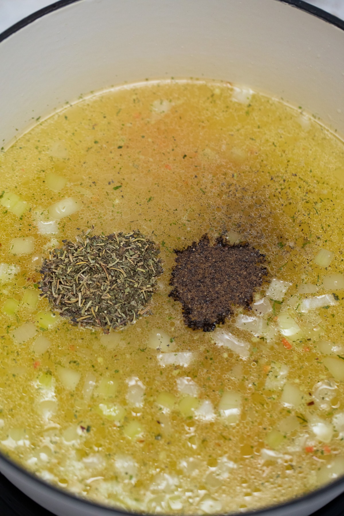 Vegetable broth with herbs