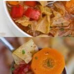 vegetable soup collage