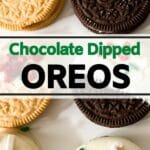 Dipped Oreos in lines