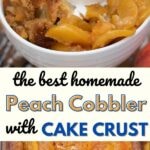 Peach cobbler collage