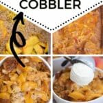 Peach cobbler collage
