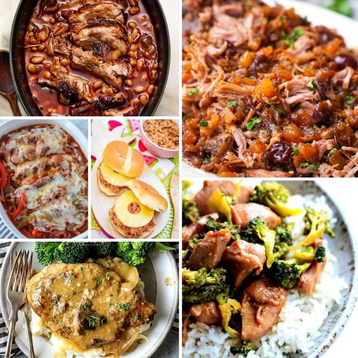Slow cooker pork recipe collage