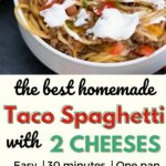 Taco spaghetti collage