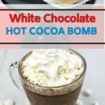 Hot cocoa bomb collage
