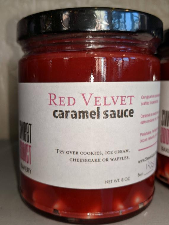 RED VELVET Caramel Sauce for ice cream cookies waffles | Etsy