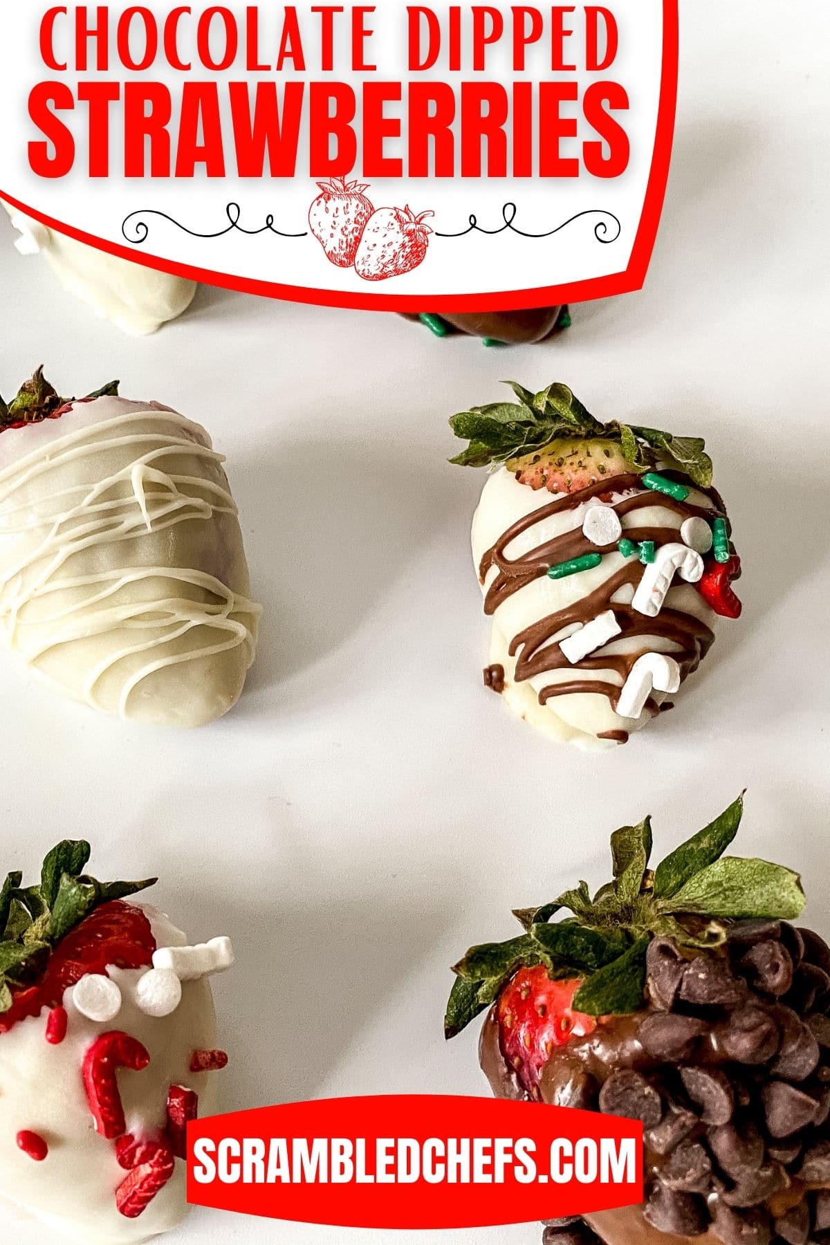Dipped strawberries on plate