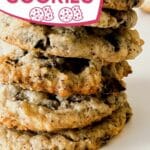 Stack of cookies and cream cookies