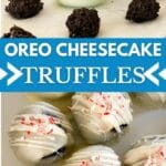Oreo cheesecake truffles collage
