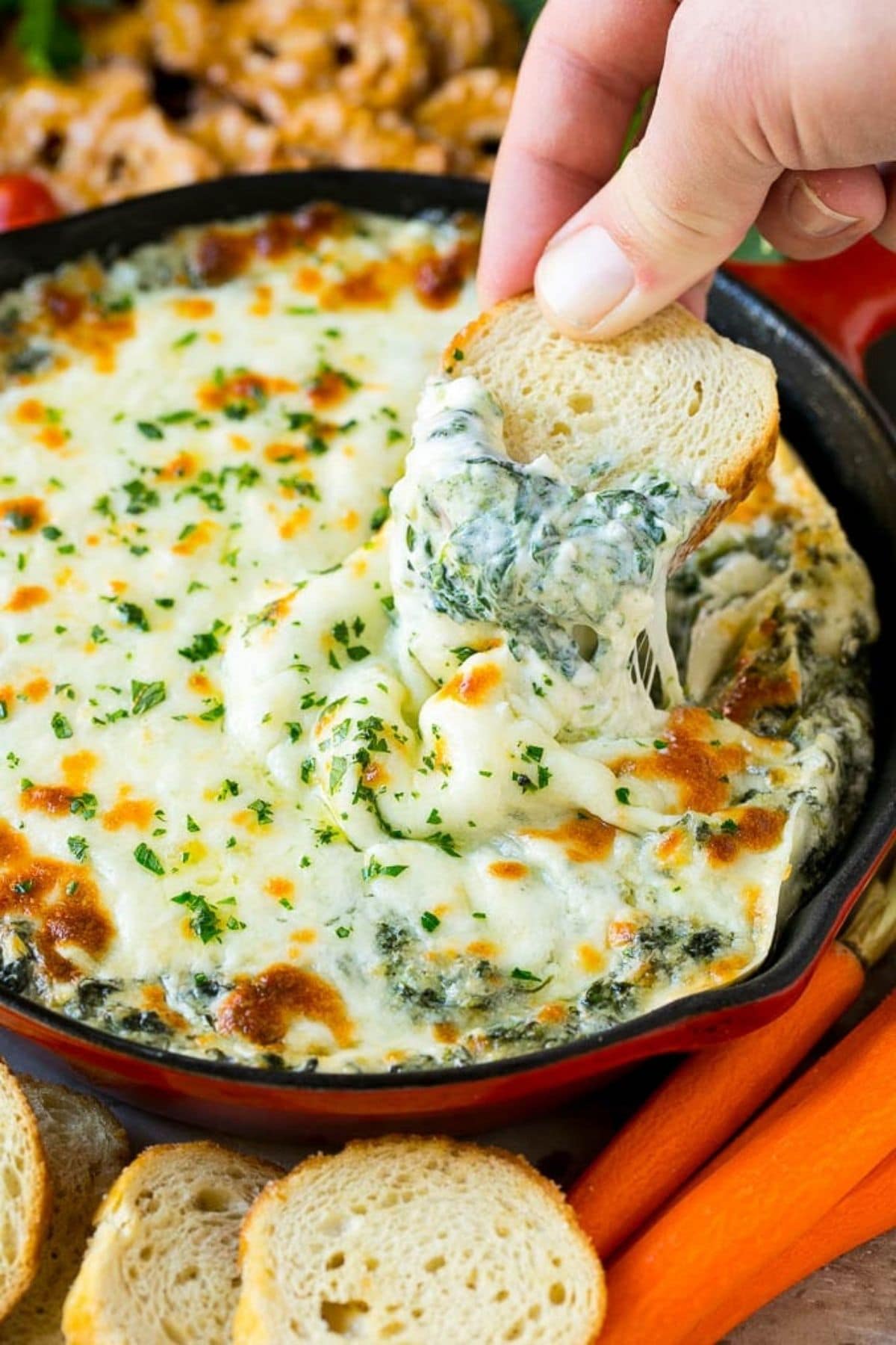 Spinach dip with cheese