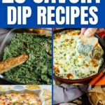 Savory dip recipe collage