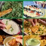 Savory dip recipe collage
