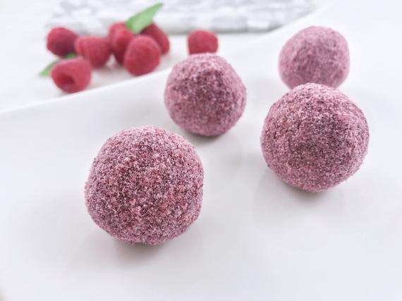 Keto Raspberry Energy Dessert Balls Fat Bombs Raw Vegan | Etsy