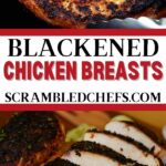 Blackened chicken collage