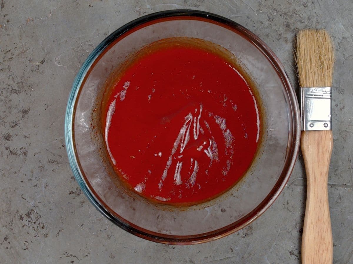 Sauce in glass bowl