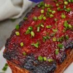 Chicken meatloaf on plate