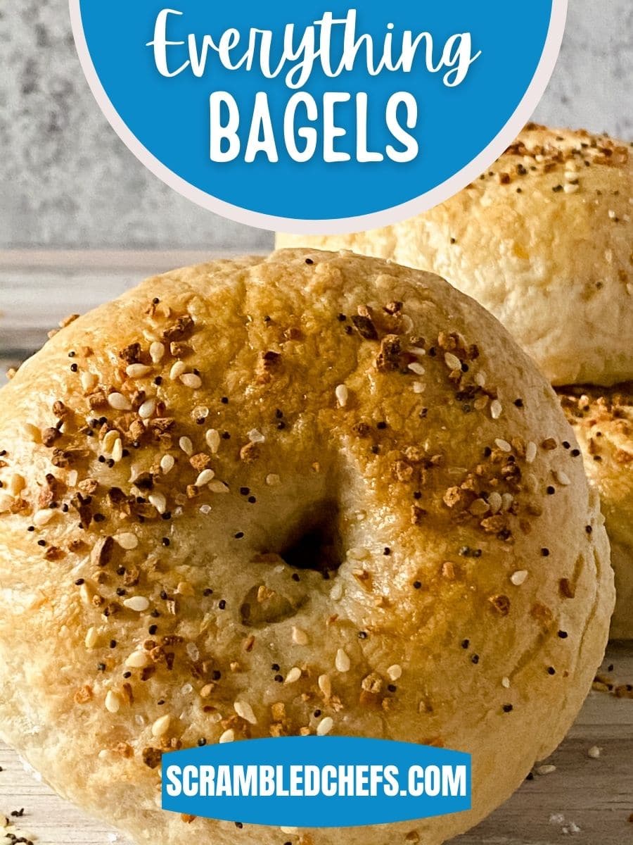 Stack of everything bagels