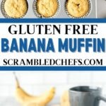 Gluten free banana muffins collage