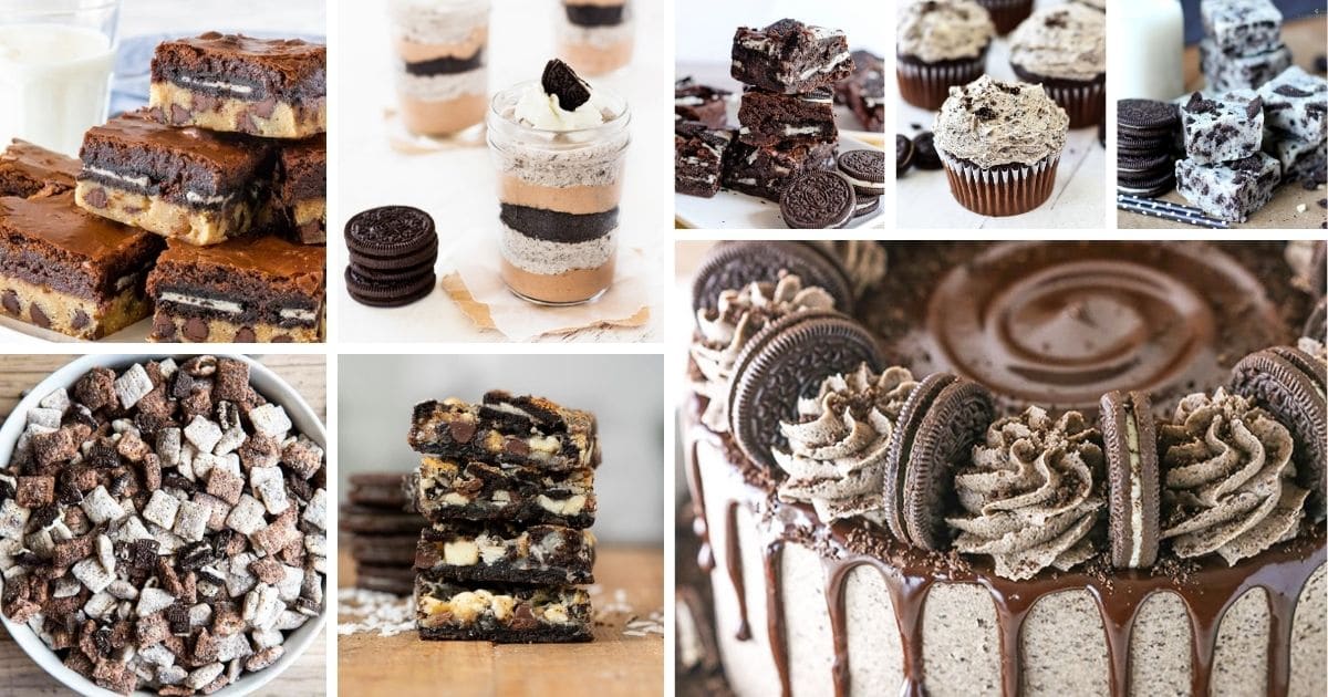 Oreo cookie desserts collage