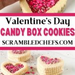 Valentine's Day sugar cookie collage