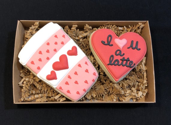 Valentines Cookie Gift Set 2 cookies | Etsy