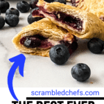 Blueberry hand pies stacked