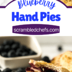 Blueberry cream pie collage