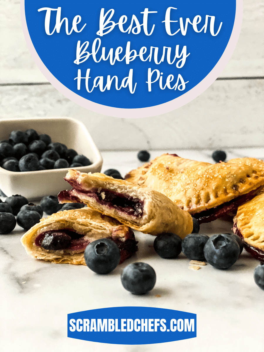 Blueberry hand pies stacked