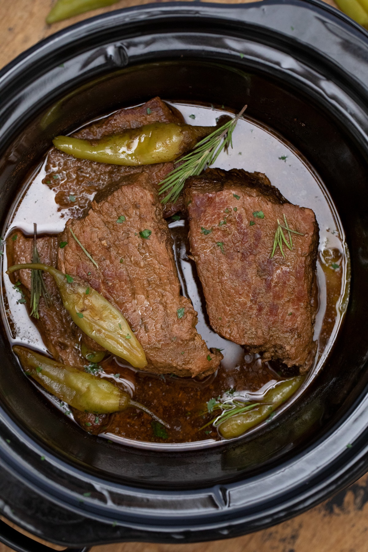 Pot roast in slow cooker