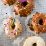 Air fryer biscuit donuts on platter