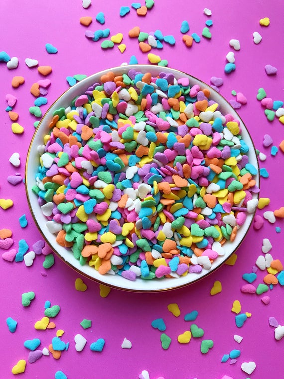 Sprinkles Pastel Heart Confetti 3 oz | Etsy