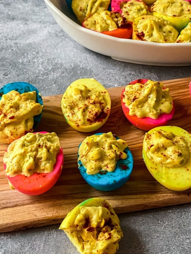 Dyed Easter Deviled Eggs Recipe