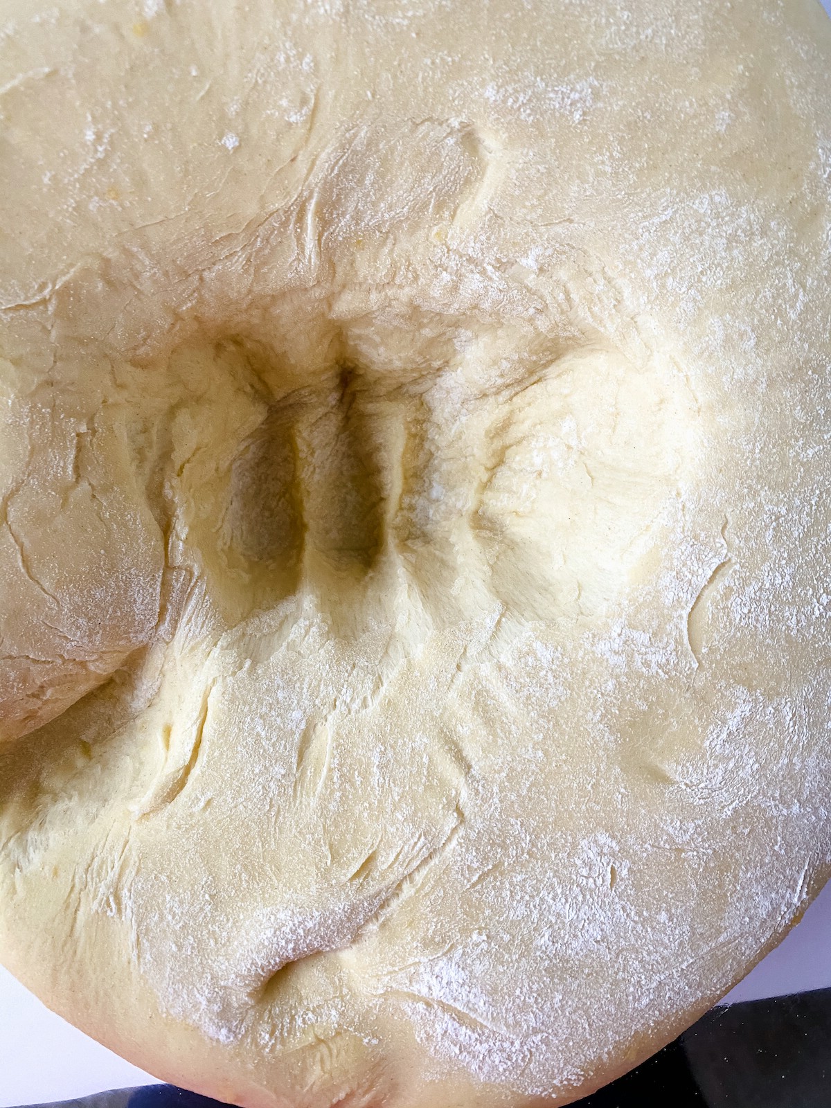 Ball of risen dough