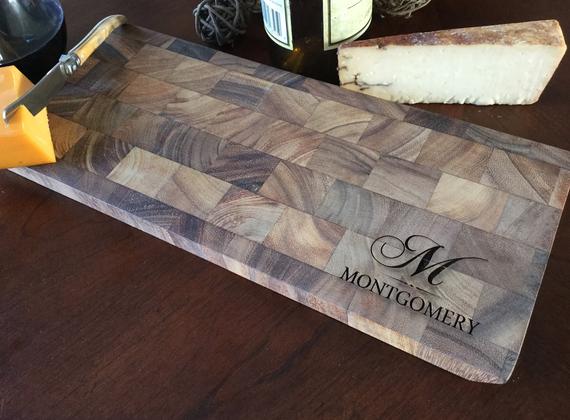 END GRAIN Cheese and charcuterie reversible Cheese board | Etsy