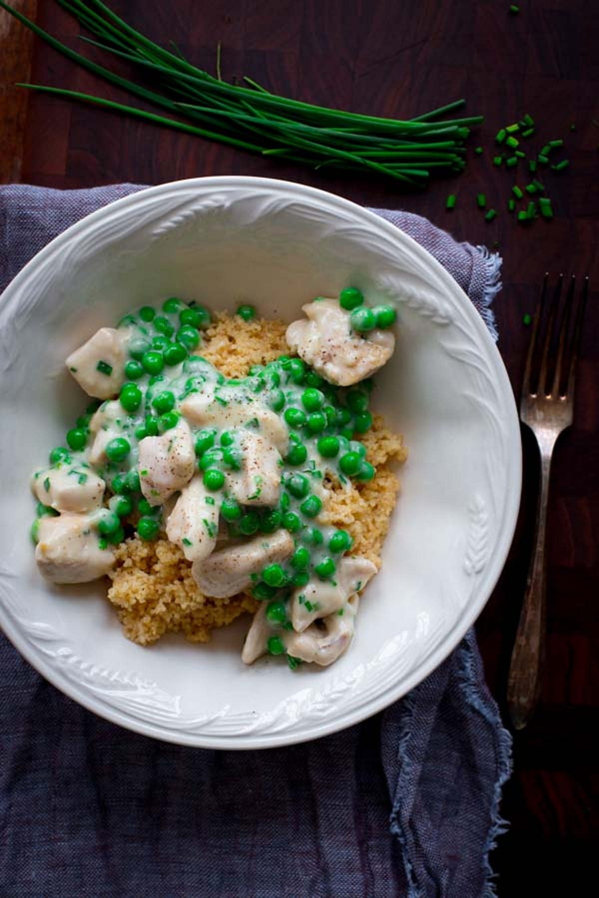 Creamy Chicken And Peas