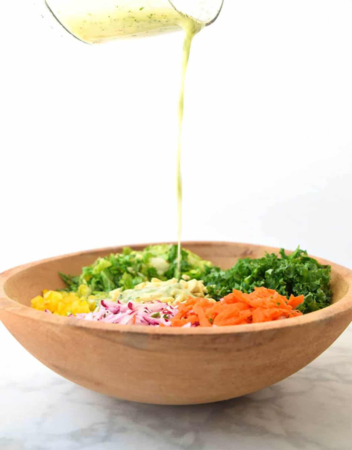 Easy Chopped Detox Salad With Garlic Lemon Vinaigrette