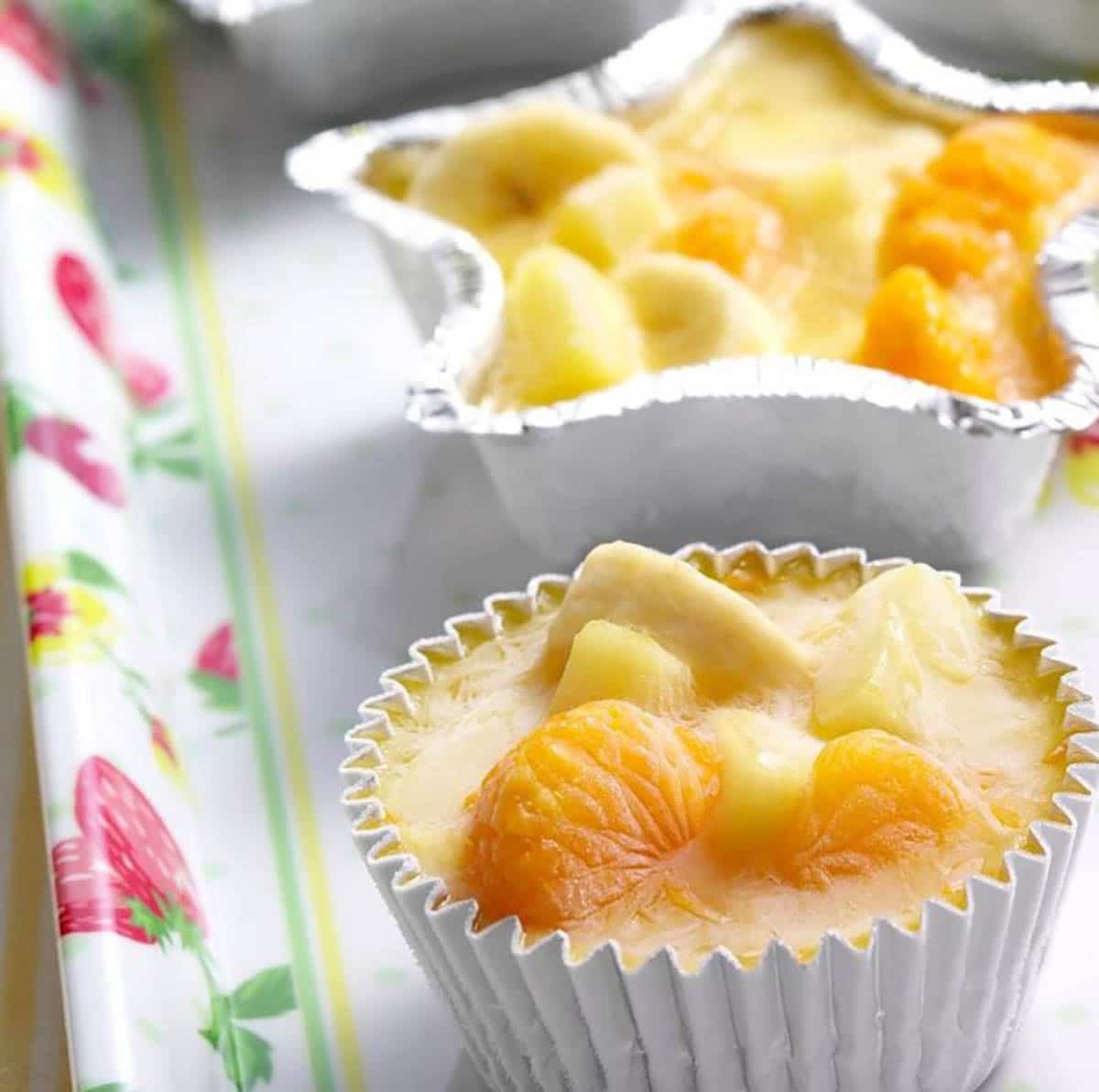Frozen Citrus Fruit Cups in cupcake molds