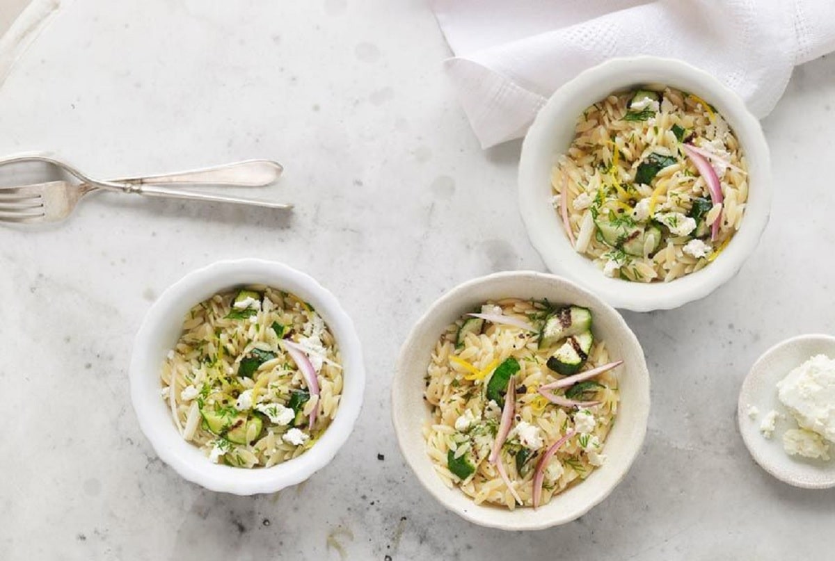 Orzo with Zucchini, Dill, and Feta