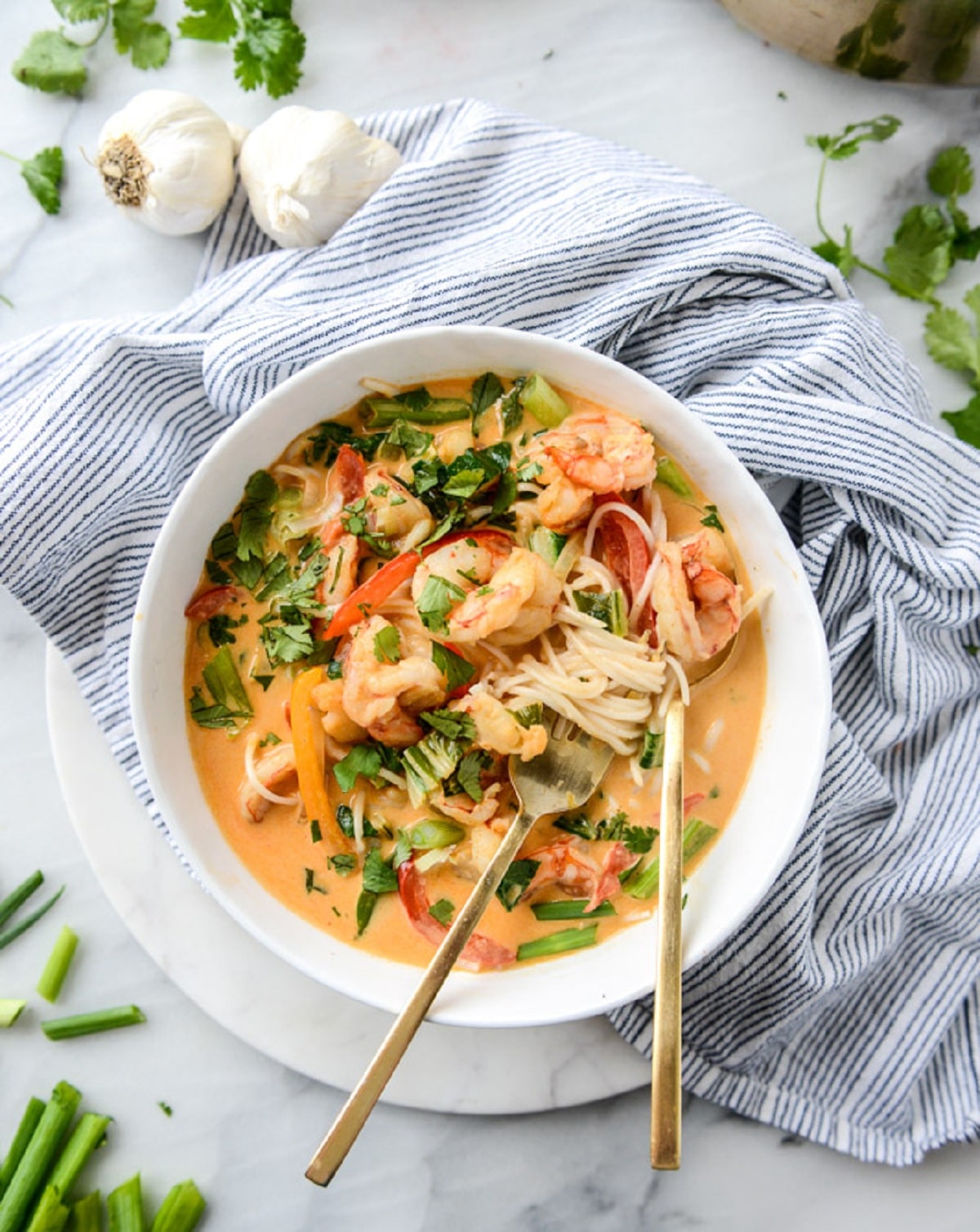 Thai Curry Shrimp Noodle Bowl