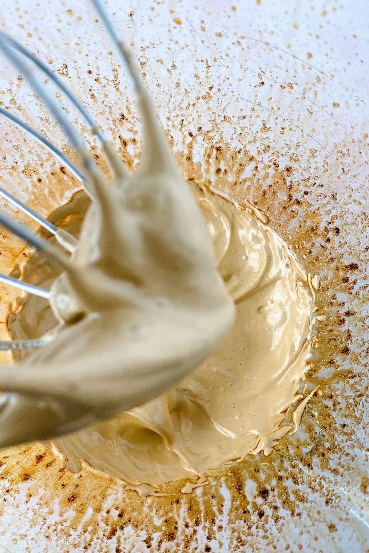 whipped coffee on whisk