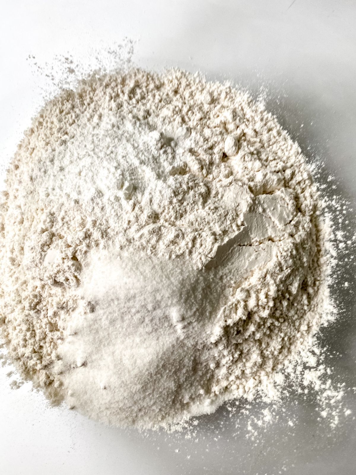 glass bowl of flour and salt