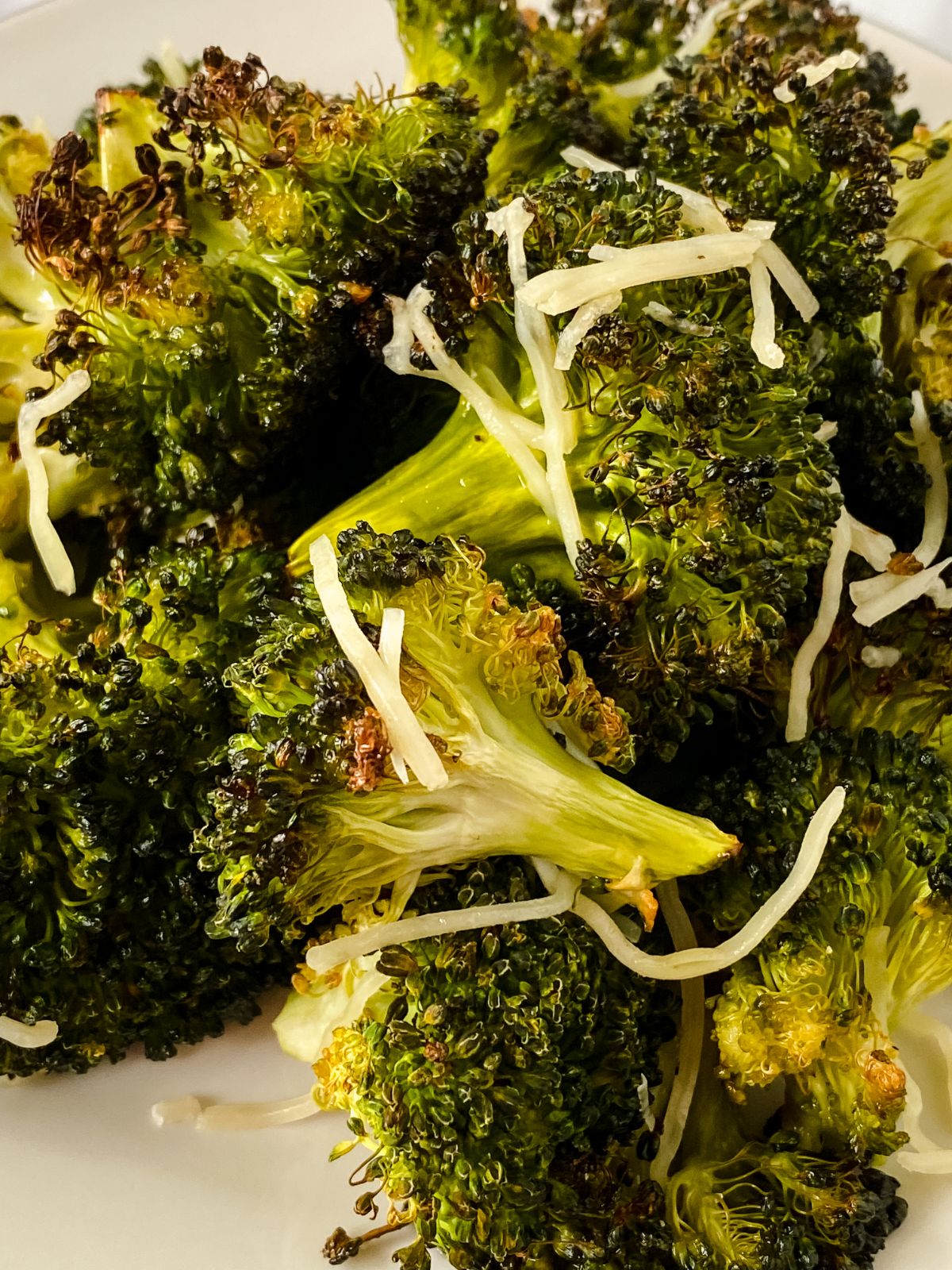 roasted broccoli with parmesan close image